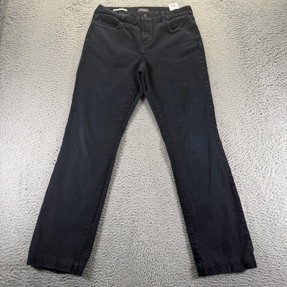 NYDJ‎ Marilyn Jeans Womens 12 Blue Cotton Denim Straight Workwear Utility Travel